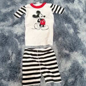 Disney mickey mouse matching set boys 4T / 5T stripes organic cotton